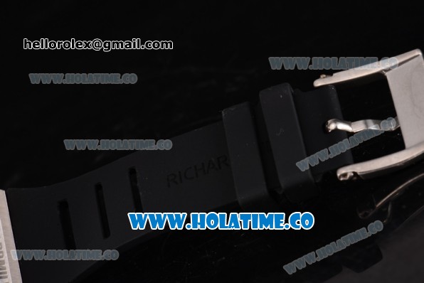 Richard Mille RM010 Miyota 9015 Automatic Steel/Diamonds Case with Skeleton Dial and Blue Inner Bezel - Click Image to Close